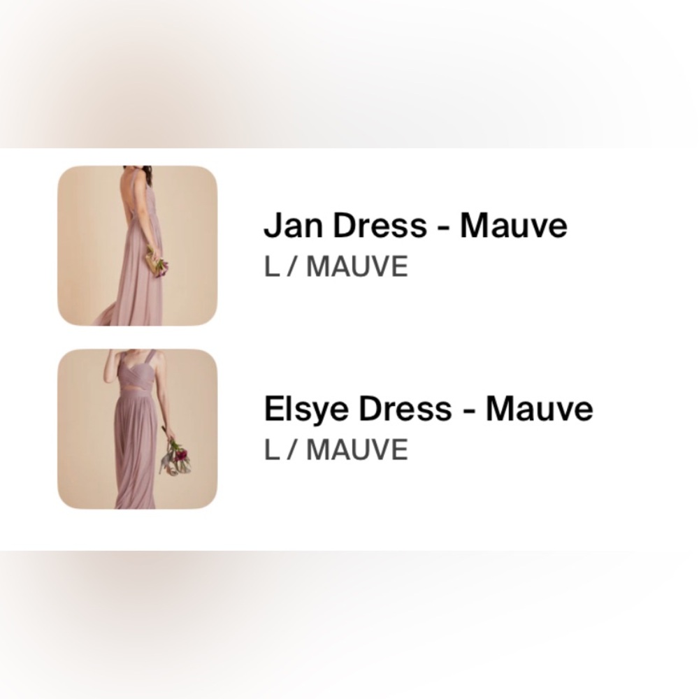 Lot of 2 Birdy Grey Bridesmaid Dresses - Mauve - Large - BRAND NEW WITH TAGS